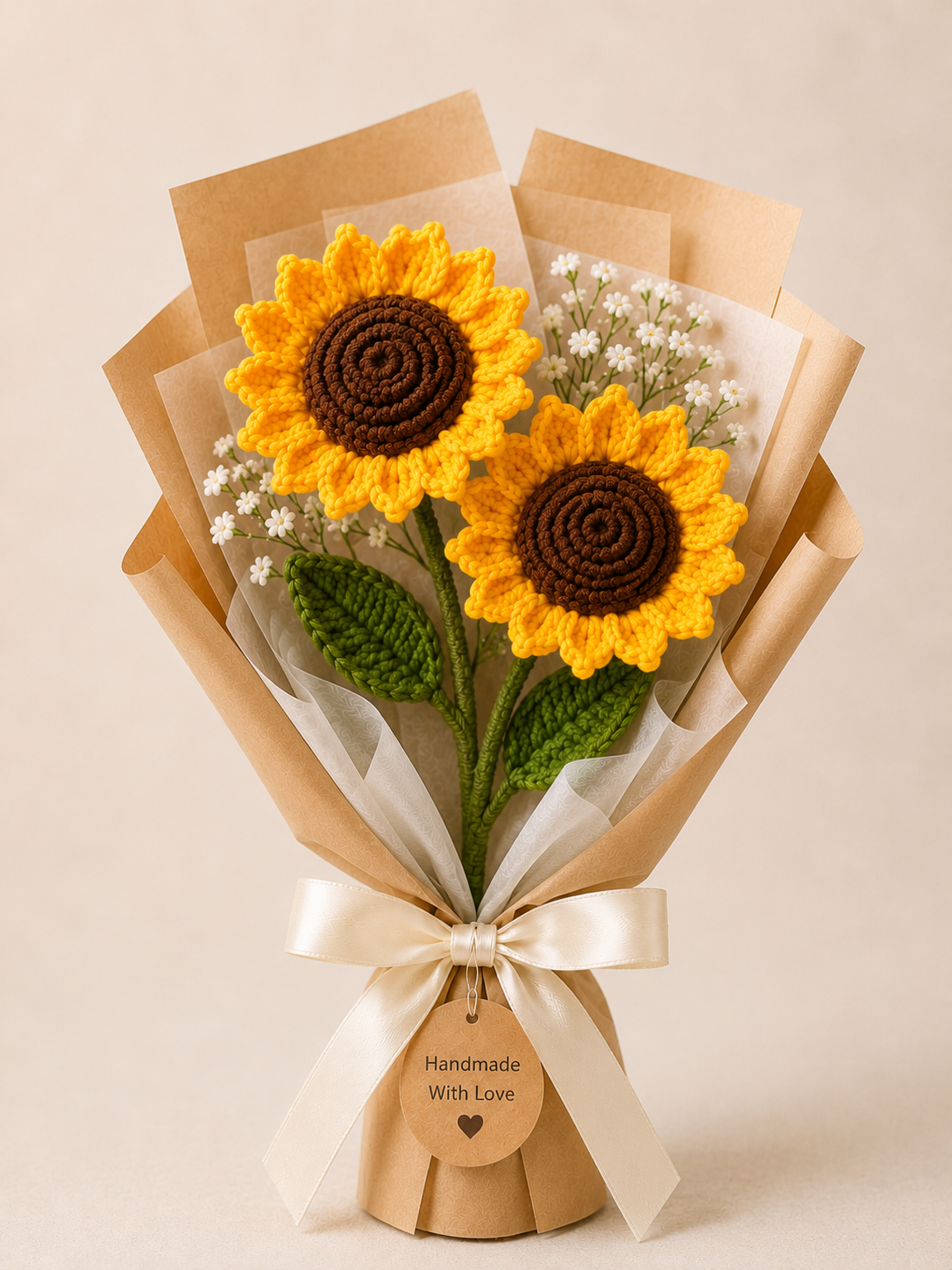 🌻 Handmade Crochet Sunflower Bouquet