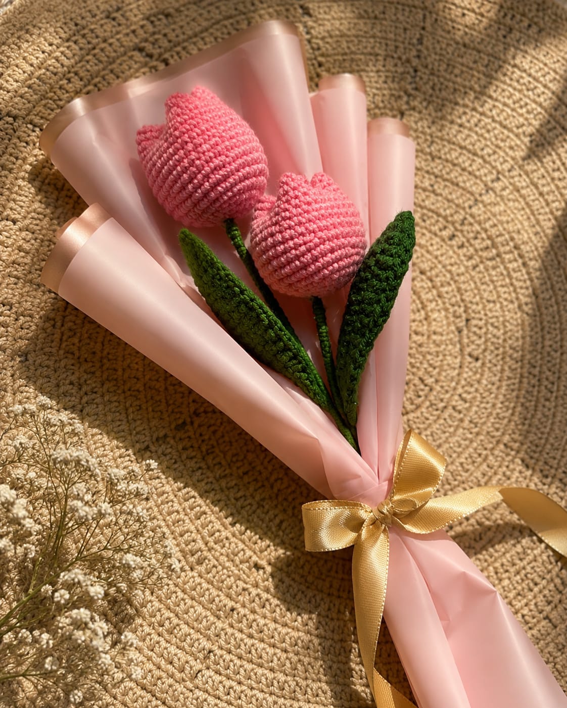 🌷 Handmade Crochet Tulip Bouquet
